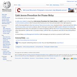 Link Access Procedure for Frame Relay
