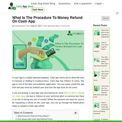 Procedure To Money Refund On Cash App