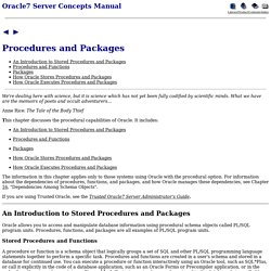 Procedures and Packages