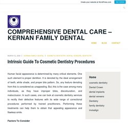 Intrinsic Guide To Cosmetic Dentistry Procedures