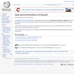 Link Access Procedures, D channel