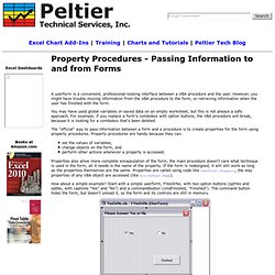 Property Procedures - Passing Information to and from Forms