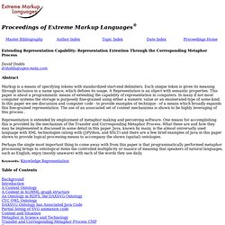Proceedings of Extreme Markup Languages®
