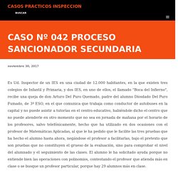 CASO Nº 042 PROCESO SANCIONADOR SECUNDARIA