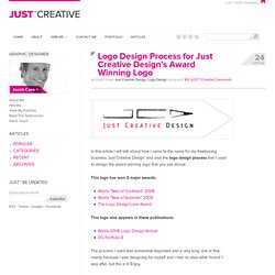 Logo Design Process for Just Creative Design’s Award Winning Logo