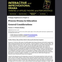 Process Drama in Education