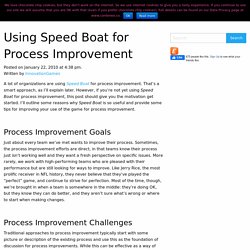 Using Speed Boat for Process Improvement