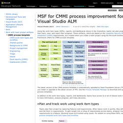 MSF for CMMI process improvement for VSTS ALM