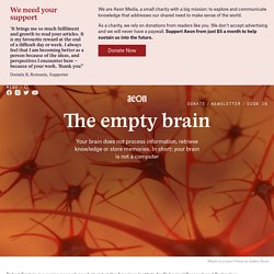 The Empty Brain - aeon - Pocket