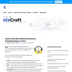 Linux: Find Out Which Process Is Listening Upon a Port