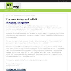 process management in unix