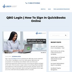 How To Sign In QuickBooks Online