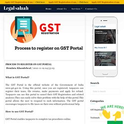Process to register on GST Portal