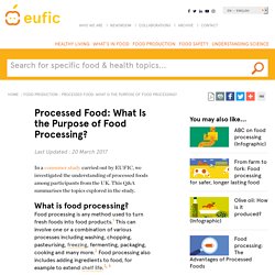 Processed Food: What Is the Purpose of Food Processing?