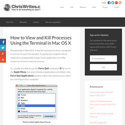 How to View and Kill Processes Using the Terminal in Mac OS X