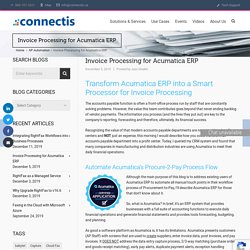 Invoice Processing for Acumatica ERP