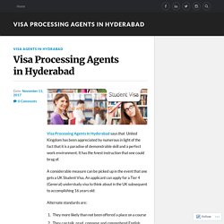 Visa Processing Agents in Hyderabad – Visa Processing Agents In Hyderabad