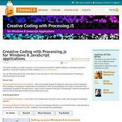 Creative Coding with Processing.js for Windows 8 JavaScript applications