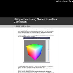 Using a Processing Sketch as a Java Component – Sebastian Oliva