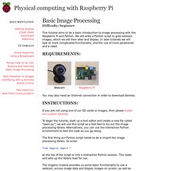 Basic Image Processing - Physical Computing with Raspberry Pi
