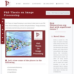 Research PhD Thesis on Image Processing (DIP Dissertation Service)