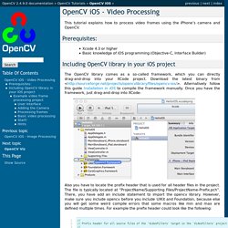 OpenCV iOS - Video Processing