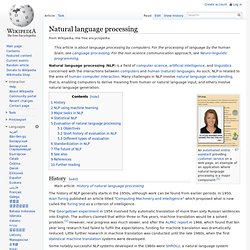 Natural language processing