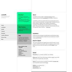 processing GUI, controlP5