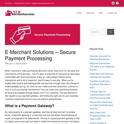 E Merchant Solutions – Secure Payment Processing