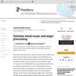 Extreme Metal Music and Anger Processing