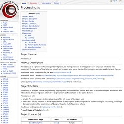 Processing.js - Open Source@Seneca