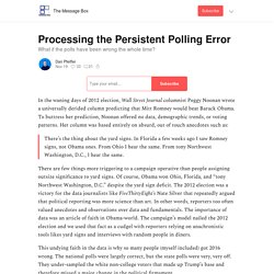 11/19/20: Processing the Persistent Polling Error