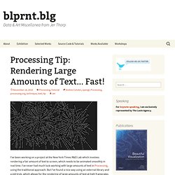 Processing Tip: Rendering Large Amounts of Text… Fast!