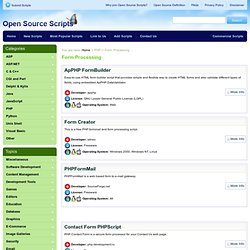 Form Processing Open Source Software Scripts CMS PHP ASP NET PERL CGI JAVA JAVASCRIPT