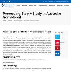 » Processing Step – Study in Australia from Nepal