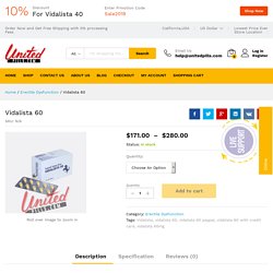 Vidalista 60 - 0% Processing Fees - Free Shipping