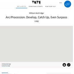 ‘Arc/Procession: Develop, Catch Up, Even Surpass’, William Kentridge, 1990, 2m40x7m50, 11 feuilles de papier en éventail, première procession,