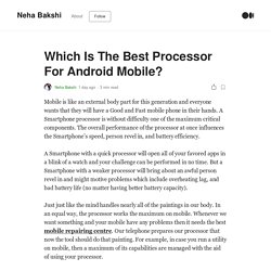 Which Is The Best Processor For Android Mobile?