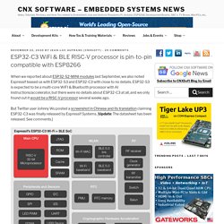 ESP32-C3 WiFi & BLE RISC-V processor is pin-to-pin compatible with ESP8266