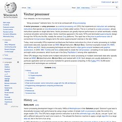 Vector processor