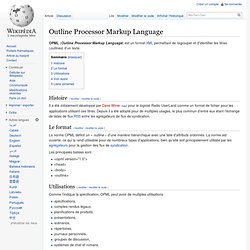 Outline Processor Markup Language