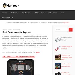 Best Processors for Laptops - Haribook