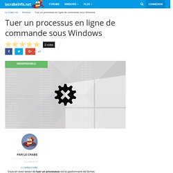 Tuer un processus en ligne de commande sous Windows