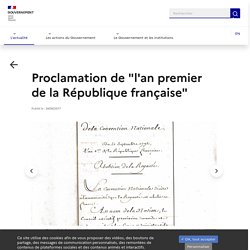 Proclamation de "l'an premier de la République française"