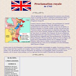 Proclamation royale de 1763