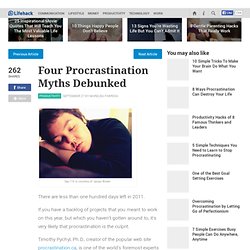 Four Procrastination Myths Debunked
