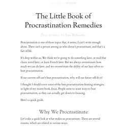 » The Little Book of Procrastination Remedies