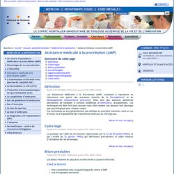 Assistance médicale à la procréation (AMP) - Centre Hospitalier Universitaire (CHU) de Toulouse