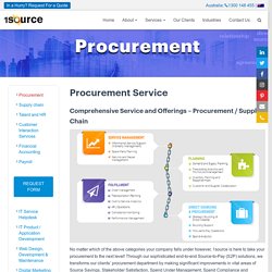 Procurement Outsourcing Services