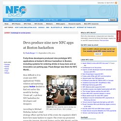 Devs produce nine new NFC apps at Boston hackathon